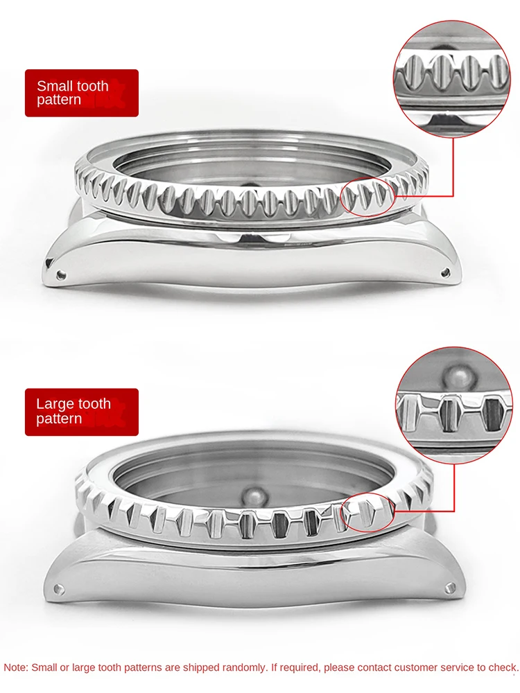 Bright/Matte Classic Stainless Steel Case for Seiko SKX Series SKX007 SKX009 SKx011 3-point Watch Crown Ring Seal Sapphire Mirro