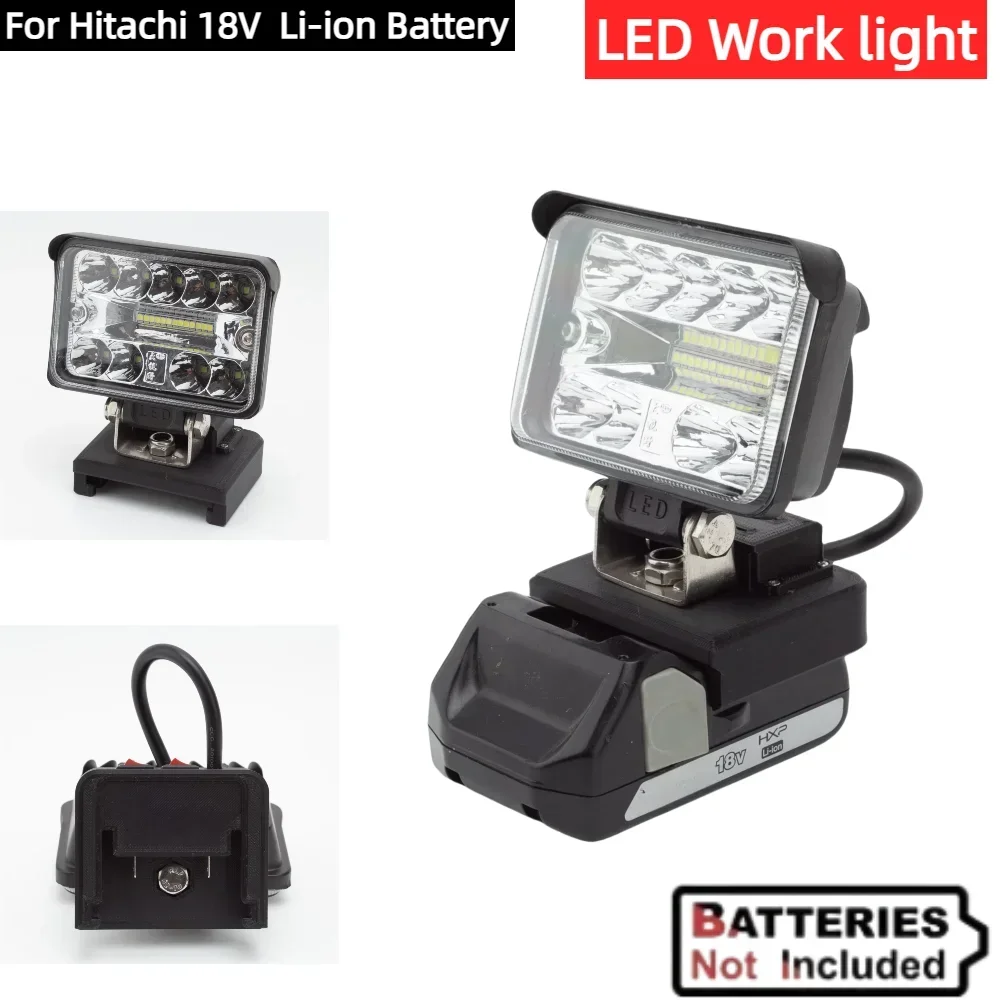 

LED Work Light for HITACHI HXP 18V Li-ion Battery Portable Outdoor Camping Emergency Lights with USB Charge Port(No Battery)