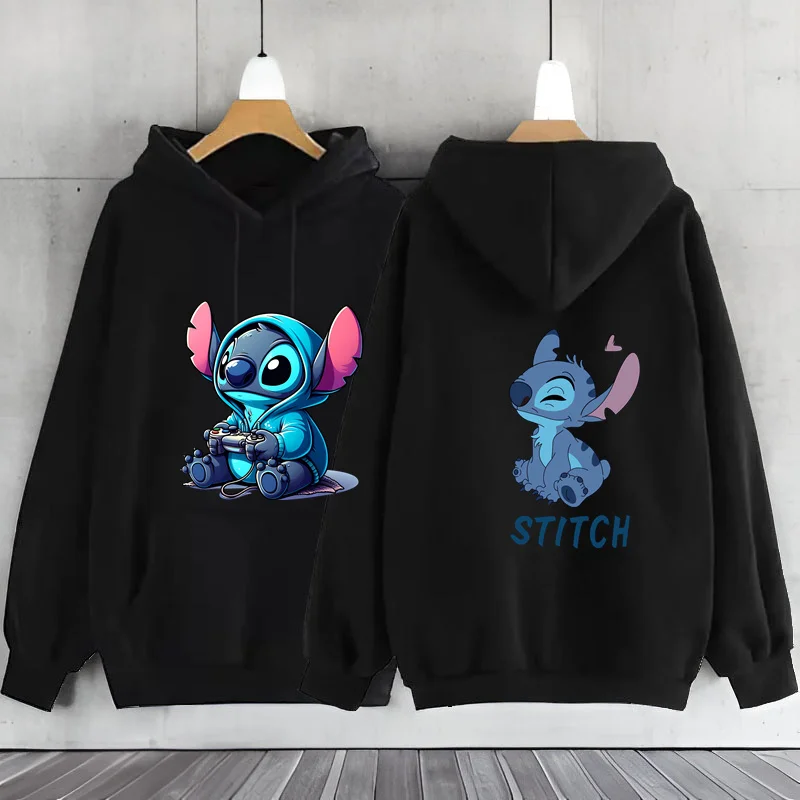 Cartoon Stitch Hoodie Women\'s Sweatshirts Casual Y2k Clothes Woman Clothing Hoodies Sweatshirts Y2k Stitch Disney Woman Clothes