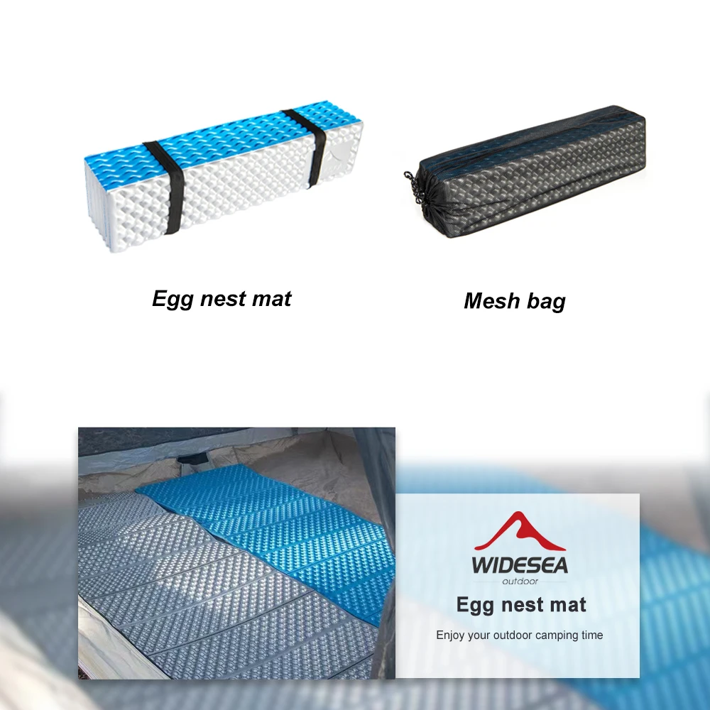Widesea Camping Mat Portable Waterproof Sleeping Pad Picnic Foam Bed Mattress Travel Trekking Equipment Blanket Moistureproof