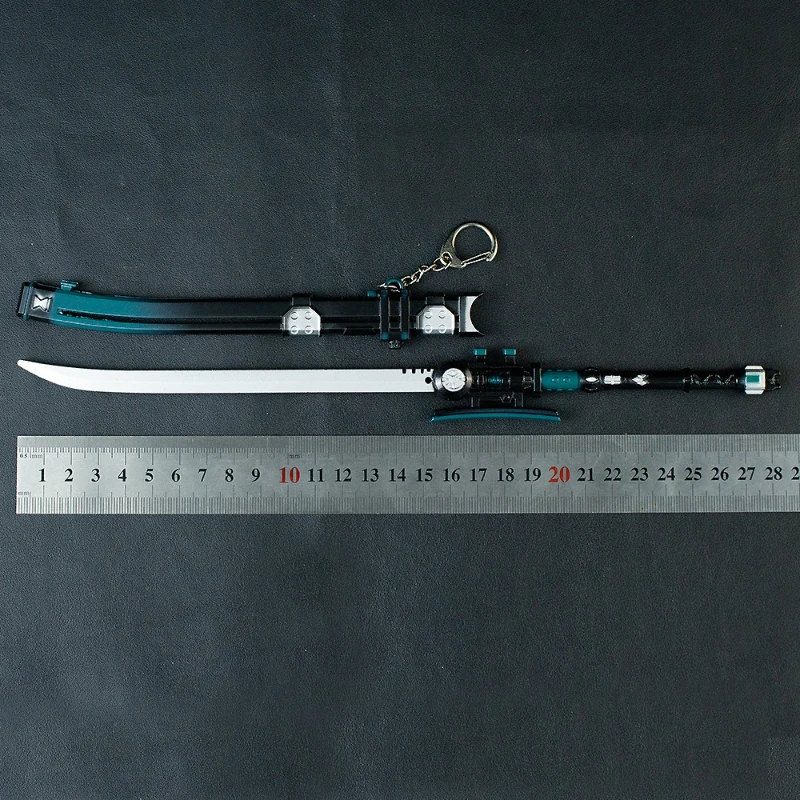 30cm/11.81in zenless zona zero periféricos taijutsu com bainha arma adereços katana faca metal modelo de jogo acessórios de mesa