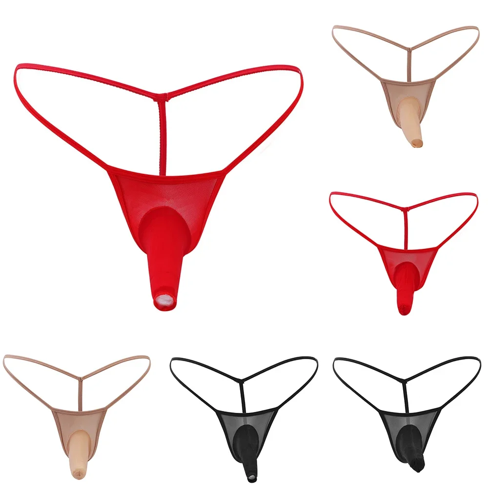 Sexy Thongs G String New Men's Elephant Nose Sheath G String Jockstrap Briefs T Back Underwear in Vibrant Colors