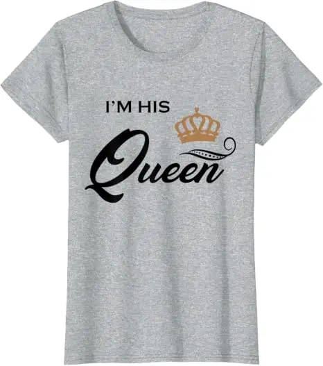 Ich bin ihr König T-Shirt, lustiges Paar-Shirt für Freund und Freundin, ich bin seine Königin für Frauen, Valentinstag, Jahrestage, Partykleidung, T-Shirt – Detail 12