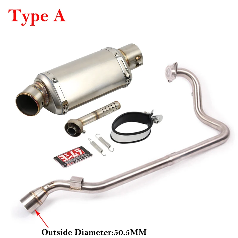 For Yamaha FZ250 FZS250 FZS FZ Fazer 250 Motorcycle Exhaust Full System Escape Modified Muffler Front Middle Link Pipe DB Killer