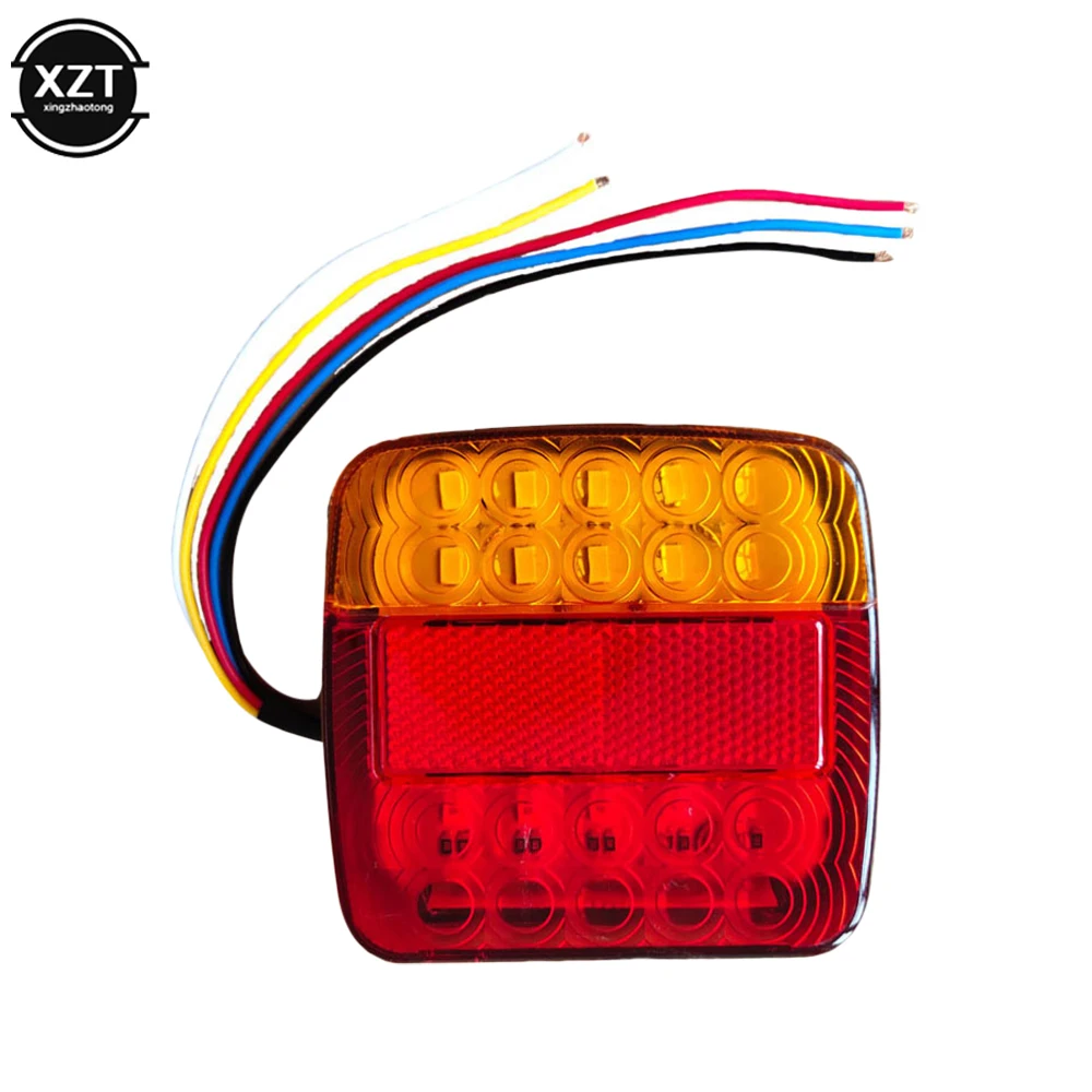 2Pcs 12V Car Trailer Trucks Tail light Car 20 LED Rear Tail Light Running Turn Signal Rear Lamps Waterproof Tailight Parts