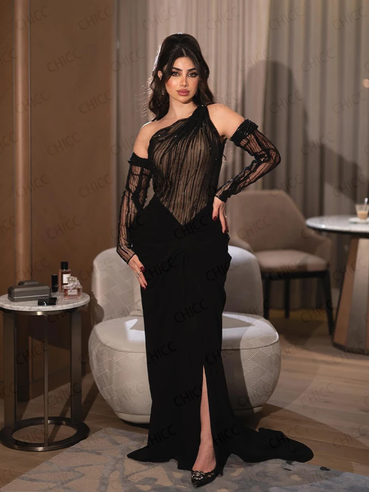 Elegante Abendkleider, eine Schulter, ärmellos, Meerjungfrau-Abschlussballkleid, hoher Schlitz, Gala-Hochzeitskleid, maßgeschneiderte Robes de Soirée