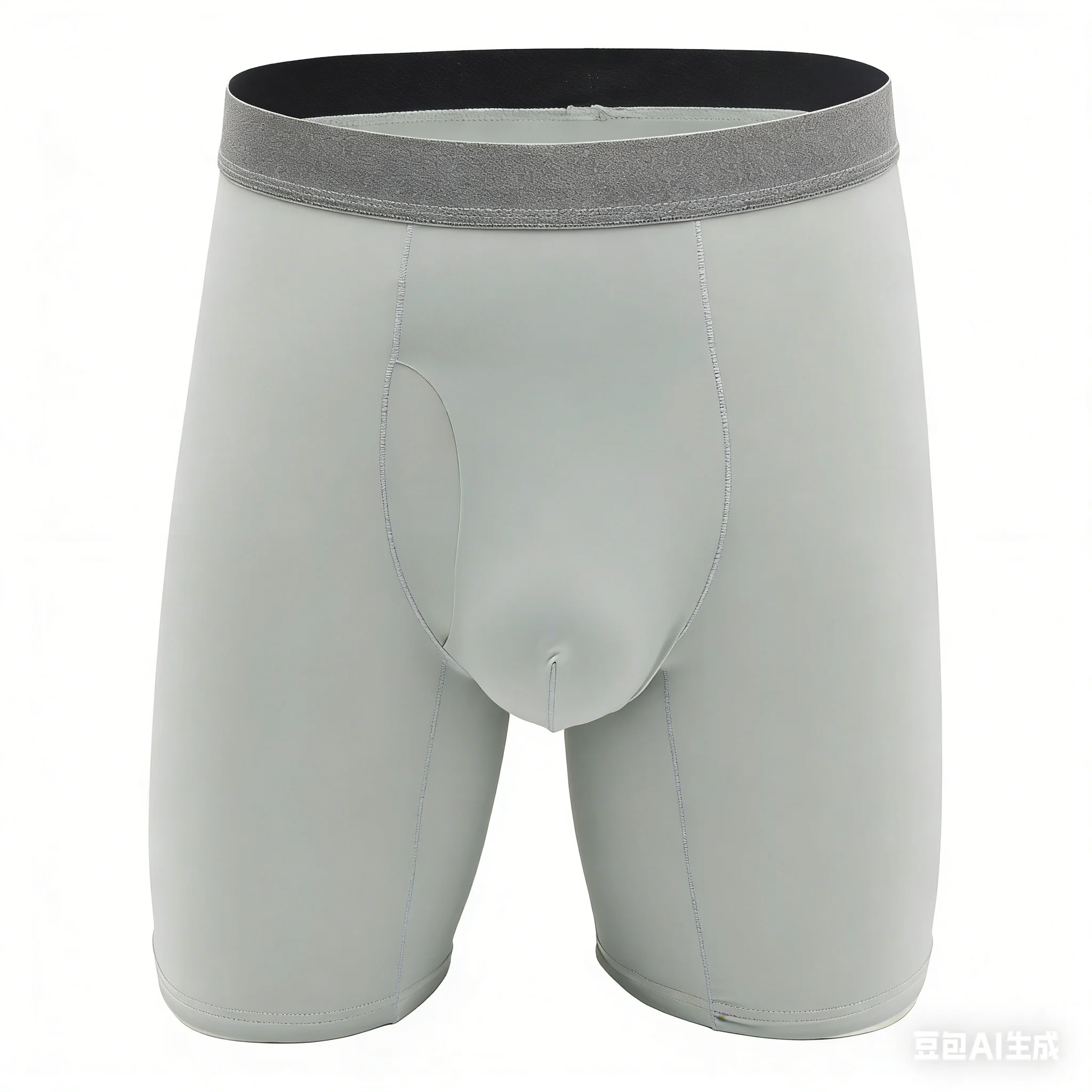 

Men's Lengthen Trunks Seamless Ice Silk Solid Color Underwear Youth U Convex Pouch Boxer Shorts Quick Drying Long Leg Underpants