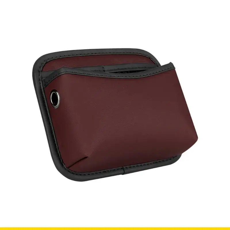 SZCH Vehicle Interior Storage Pocket, Adhesive 2-Section Pocket with Mesh Compartment for Console and Door Panel Use