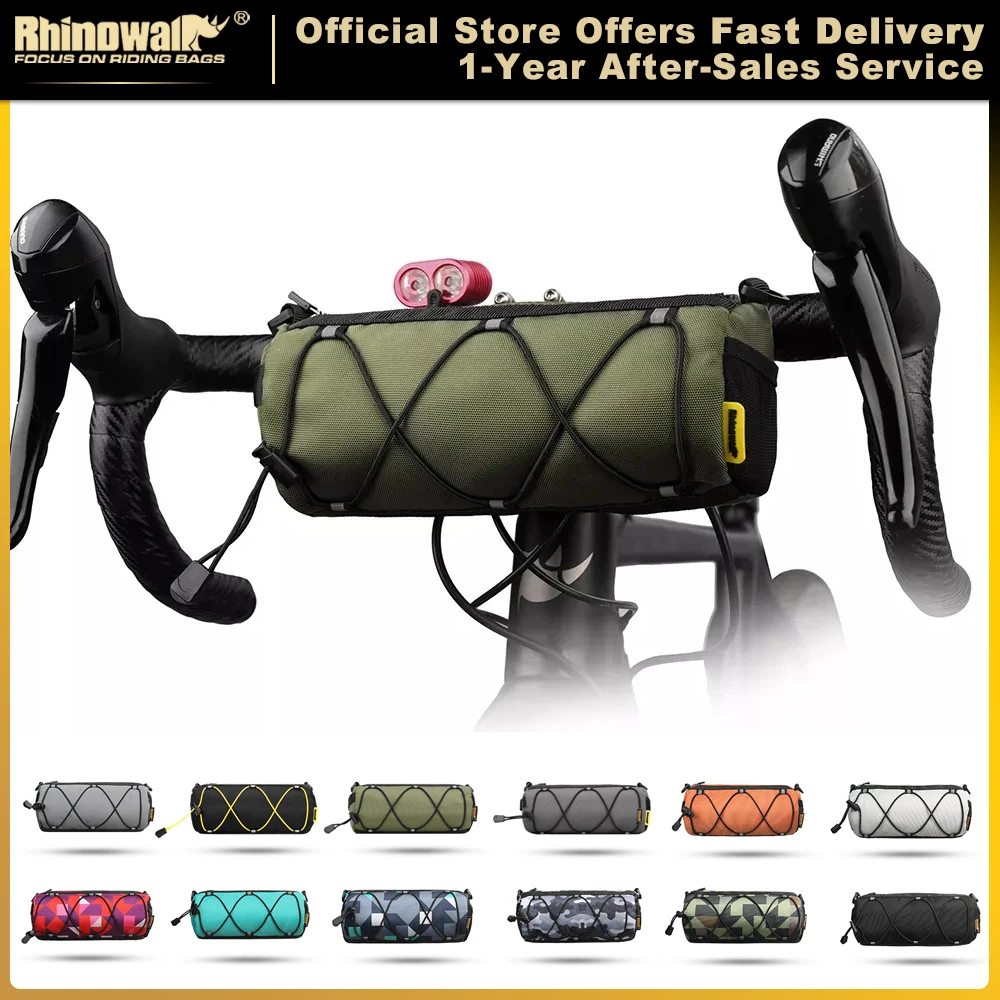 Rhinowalk Bike Bag Portable Handlebar Pannier Multi-purpose Large Capacity Backpack MTB Road Cycling Frame Tube Bag Elastic Band