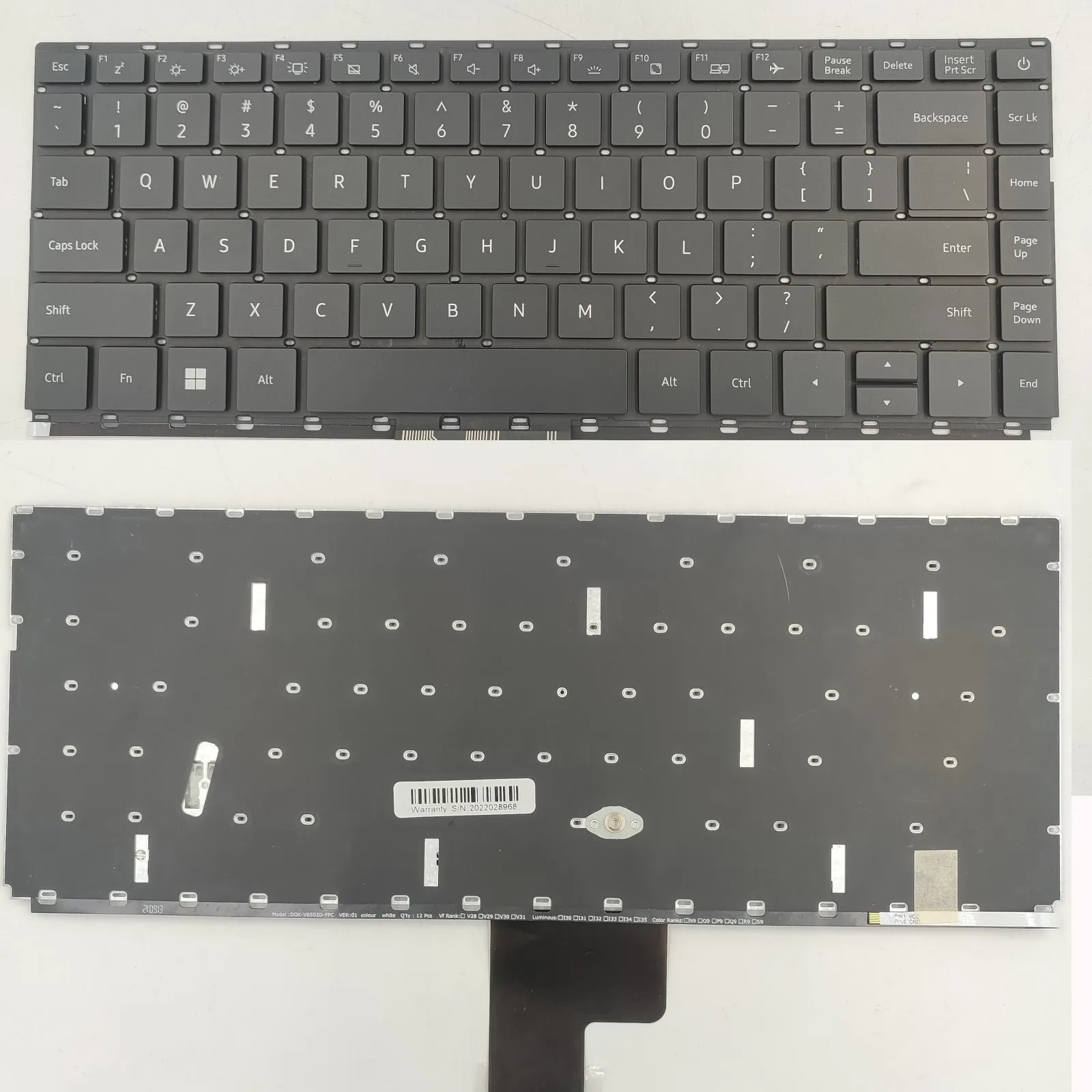 

US layout for Tsinghua Tongfang ran 14-5BB4U D0K-6502A GN1-140M2 laptop keyboard
