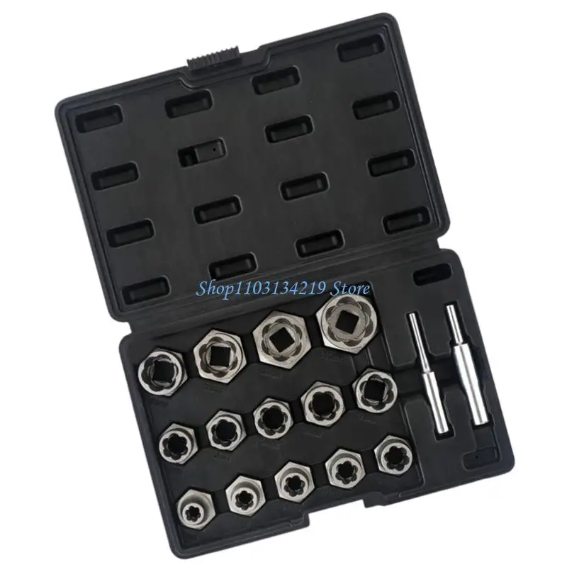 N5KC Damaged Bolt Removers Heavy Duty Chromium Alloy Corrosion Proof Reverse Thread Socket Compact Size For Automotive Repair