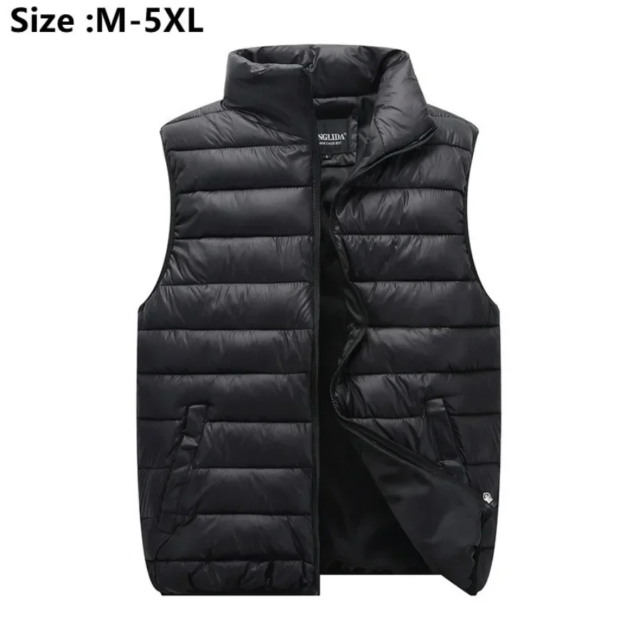 

New 2024 Men's Waterproof Down Vest Winter Vest Windproof Couples Winter Waistcoats With Padded Insulation Neck Protection Coat