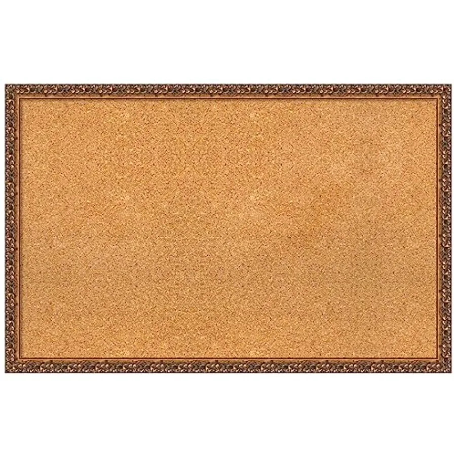 

Натуральная пробковая доска для стен 22x34, доска для заметок с бронзовой рамкой, большая пробковая доска для офиса и дома, традиционный декор для организации пространства