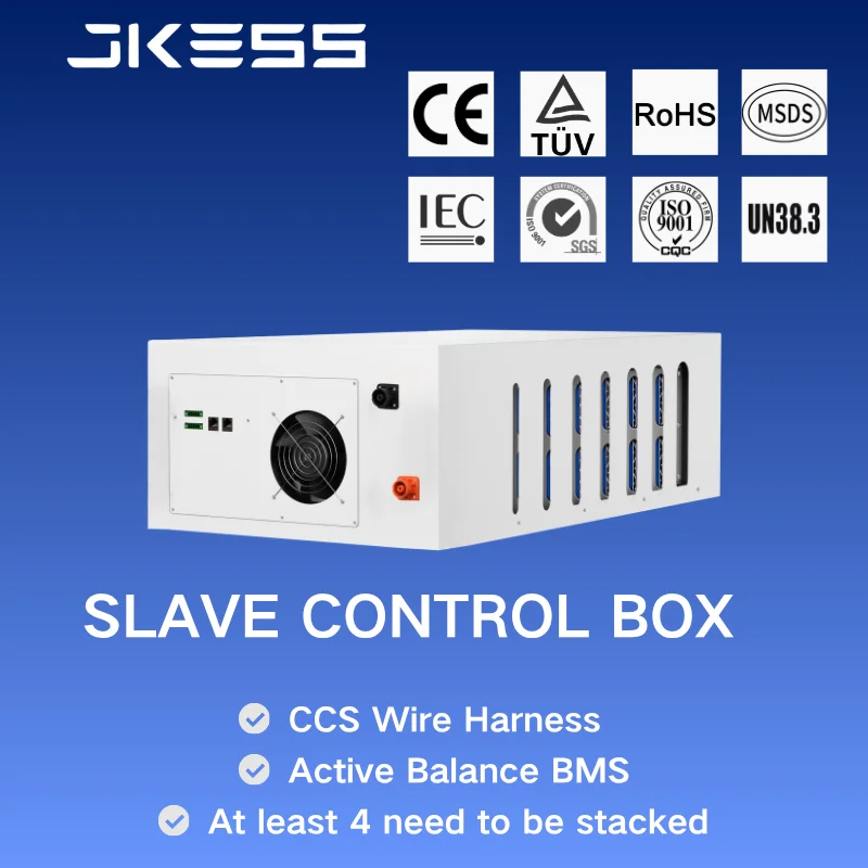 JKESS HV-B6U 64S/80S/128S/192S/256S High Voltage Slave Battery Box Kit Active Balance LiFePo4 16S HV Slave Battery DIY Box Kits