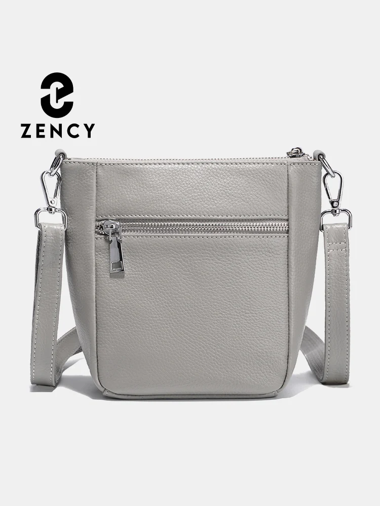 

Zency маленькая кожаная сумка через плечо для женщин, простые сумки на плечо с несколькими карманами на молнии для мобильного телефона Bolsa