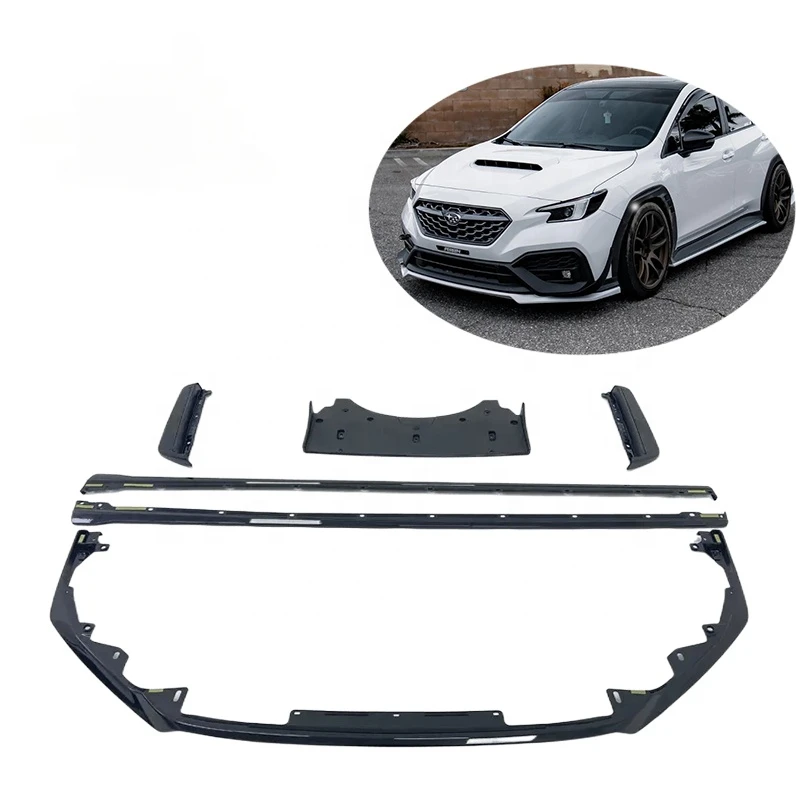 For 2022 Subaru WRX S4 Carbon Fiber Sti-P style Aero Front Lip Diffuser Side Skirts Spoiler Body Kitscustom