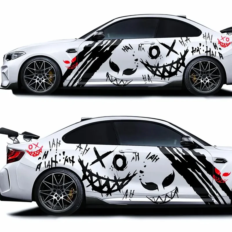 

Scary Ahahah Pattern for Car Sticker Decoration Car Body Sporty Style Jdm Stickers Exterior Accessories Waterproof Vinyl Decals