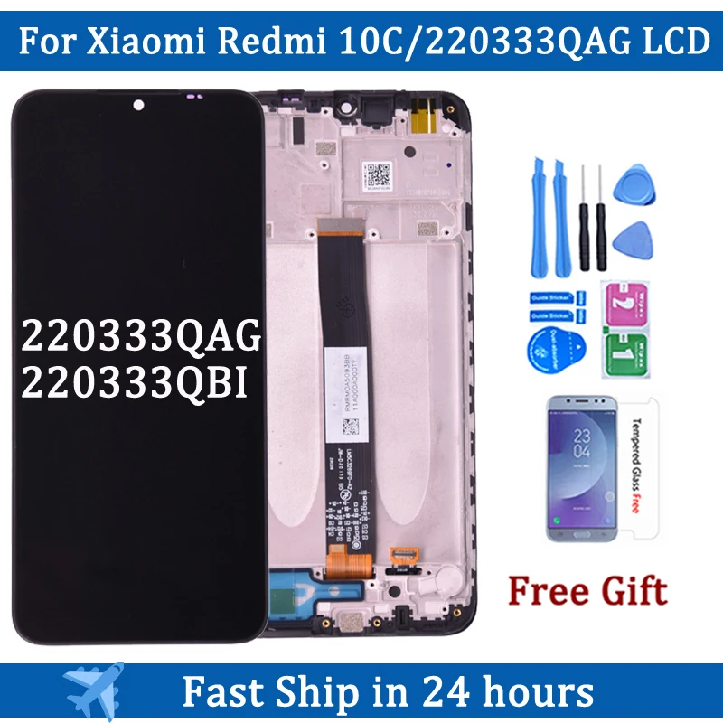 

6.71'' For Xiaomi Redmi 10C Display LCD Touch Screen Digitizer 220333QAG, 220333QBI Replacement Phone Parts Assembly