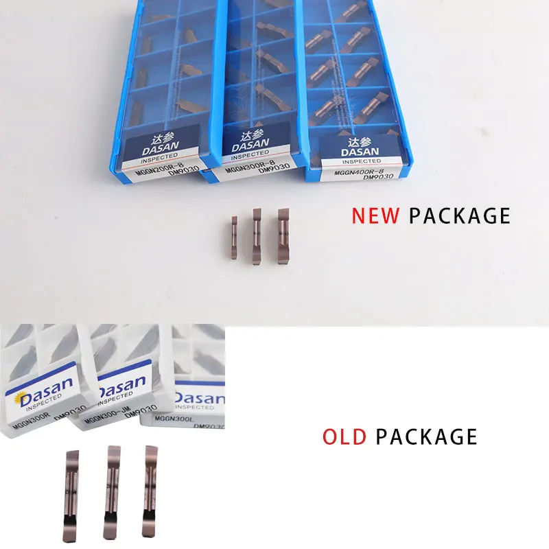 Nuevo Dasan MGGN150 MGGN200 MGGN250 MGGN300 MGGN400 MGGN500 MGGN JM DM9030 insertos de carburo cortador de ranura acabado de acero inoxidable