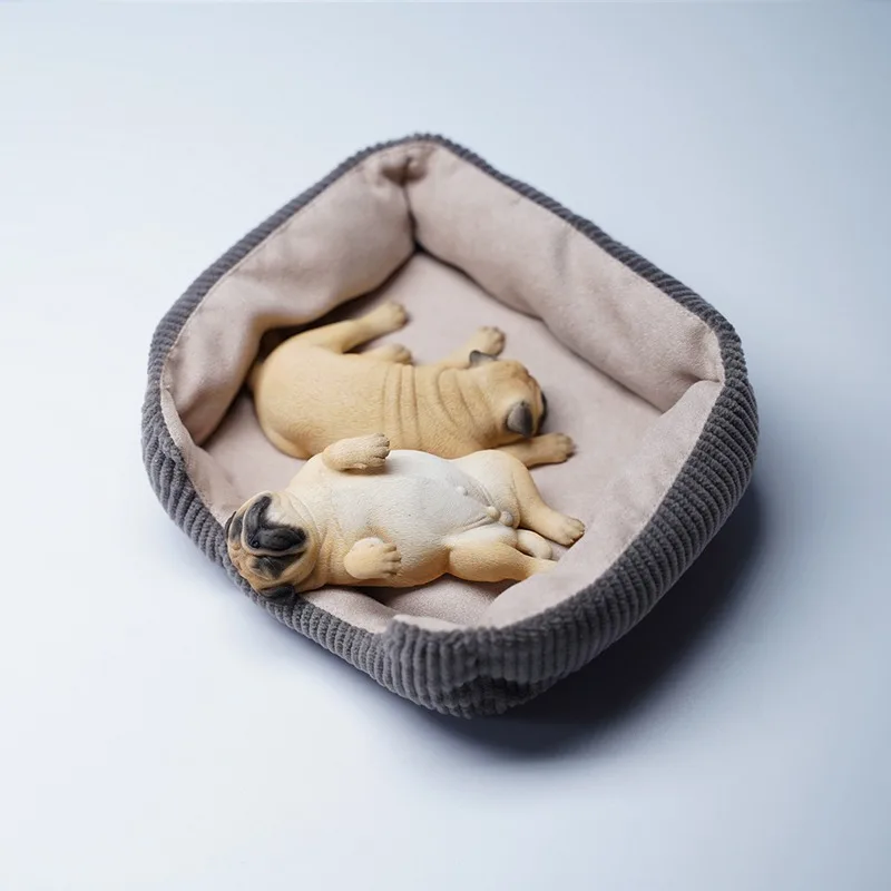 

JXK 1/6 Scale Action Figures Mini Cute Dog Model Sleeping Brother Puppy Resin for 12'' Toys Figures Scene Accessories