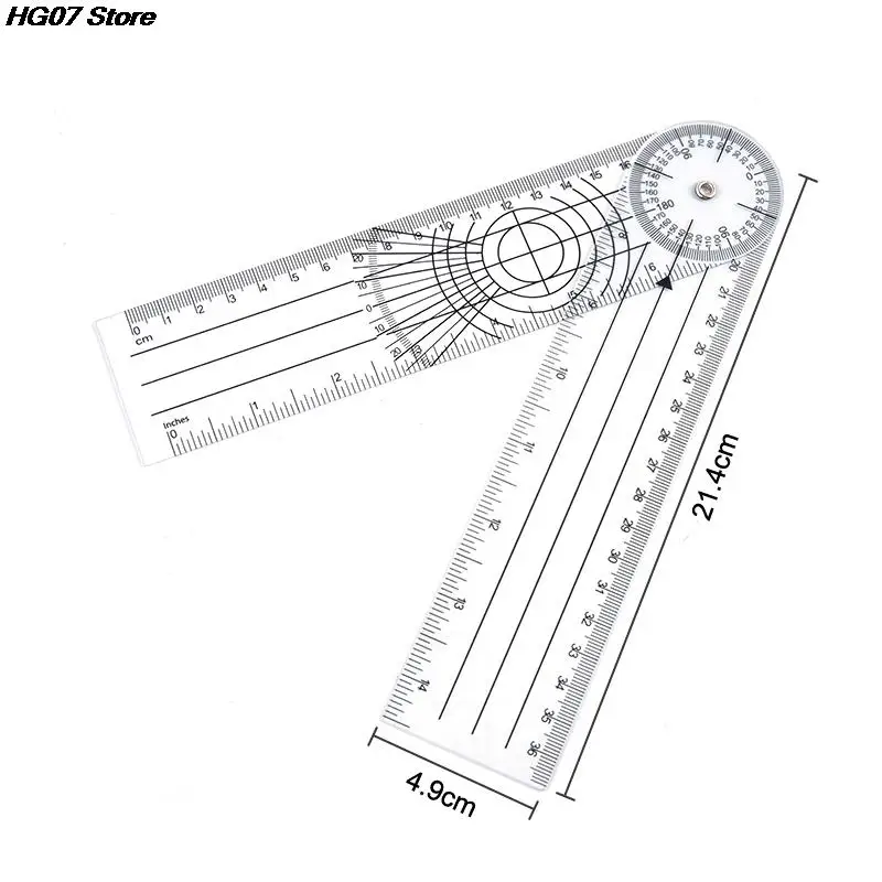 0-140mm 360° Goniometer Angle Medical Spinal Angle Ruler Angle Inclinometer Ruler Protractor Angle finder Measuring Tool 1PCS