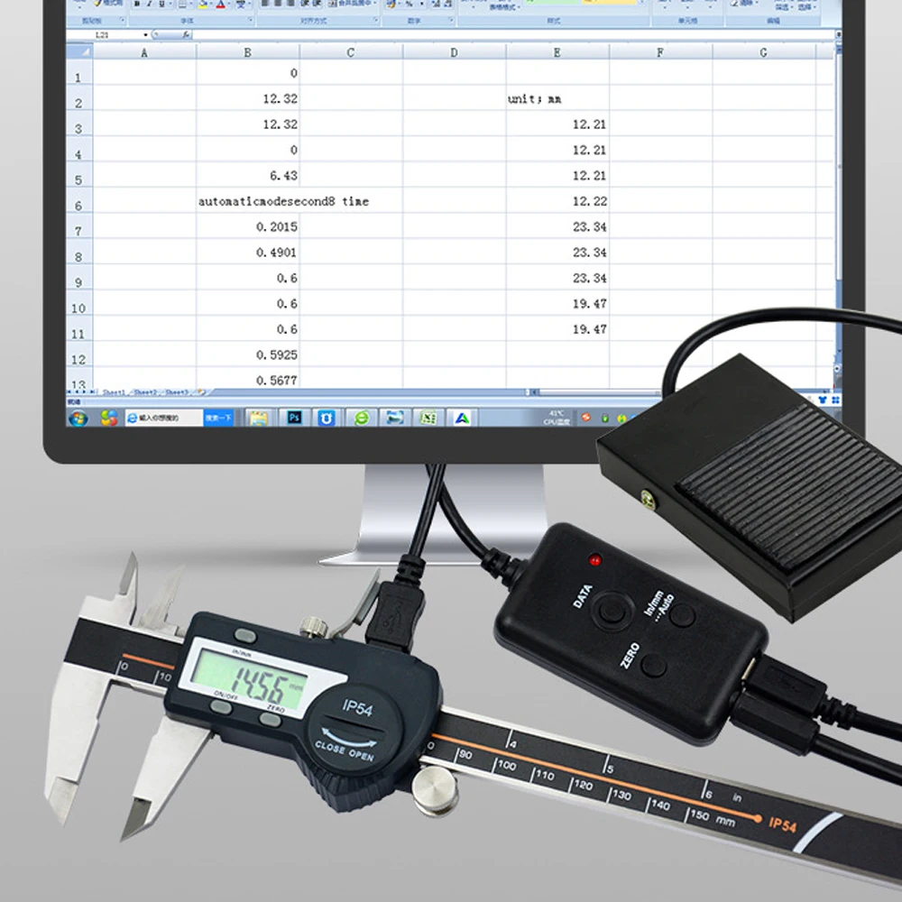 Built-in Bluetooth digital caliper for wireless transmission for measuring outer diameter inner diameter 150/200/300MM