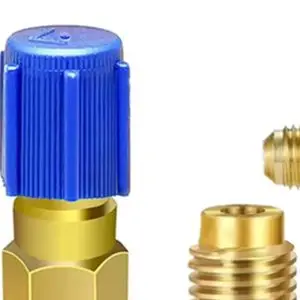 For R1234YF Quick Coupler Connector Set Brass AC Gauge Adapters 14mm 17mm For Car For Air Conditioning For Service Tool Kit Red