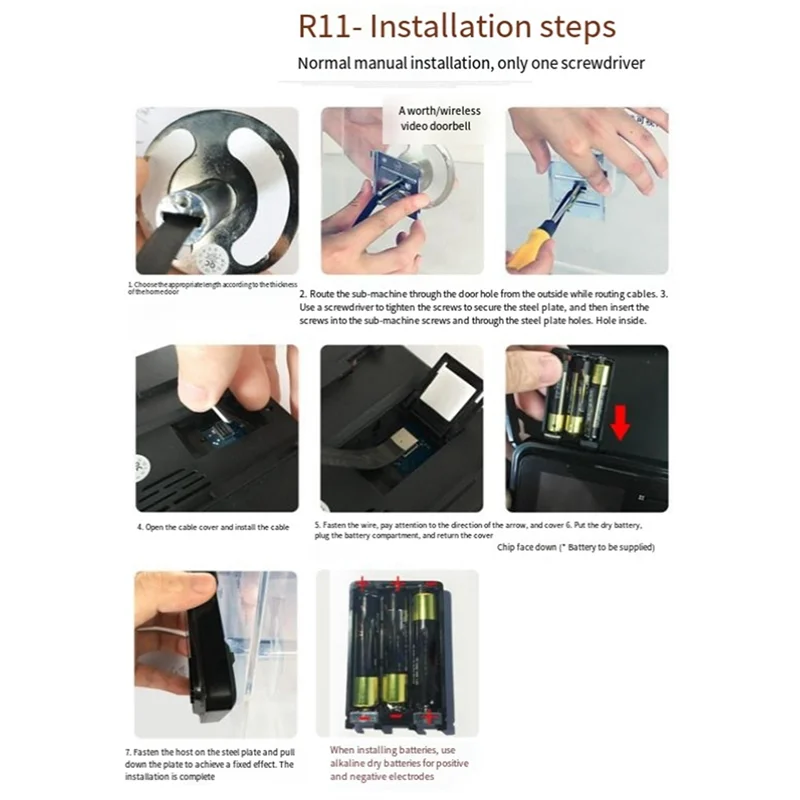 Визуальный дверной звонок с нулевым расстоянием, беспроводная домашняя противоугонная камера HD, электронная умная портативная многофункциональная камера, простая установка