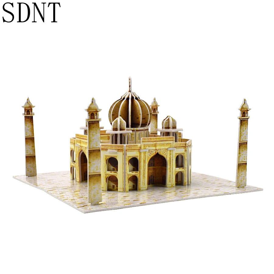 Taj Mahal Building Cardboard 3D Puzzle Kids Toys Game Hobby DIY World Famous Attractions Model Kits Children's Educational Toys