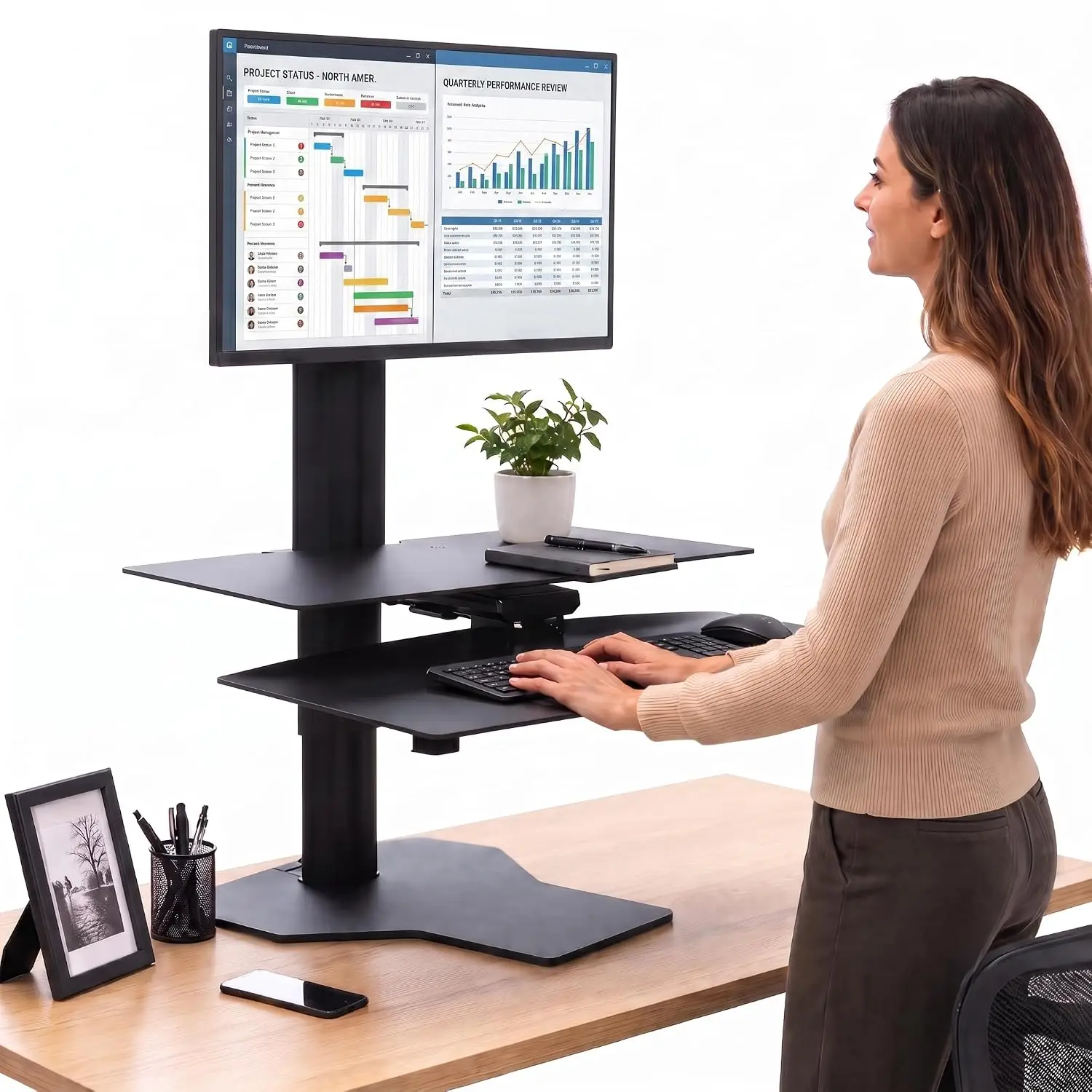 Height Adjustable Standing Desk Converter 18