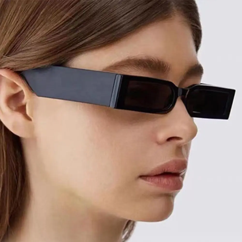 

Luxury Rectangle Fashion Sunglasses Man Hip Hop Vintage Designer Black Shades Sun Glasses Small Frame Personality UV400 Eyewear