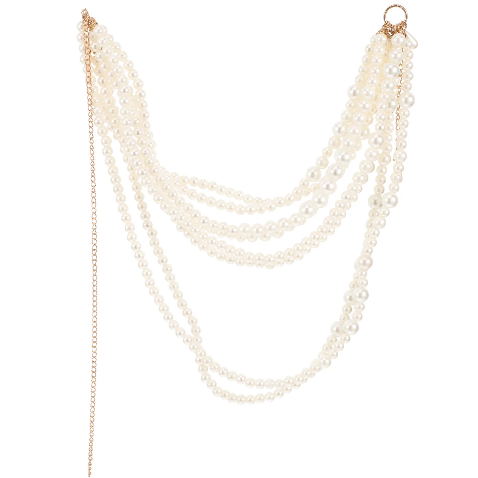 

Pearl Waist Chain Women Multi Layer Dress Belt for Bridal Wedding Party Evening Wear Elegant Body Jewelry Accessory