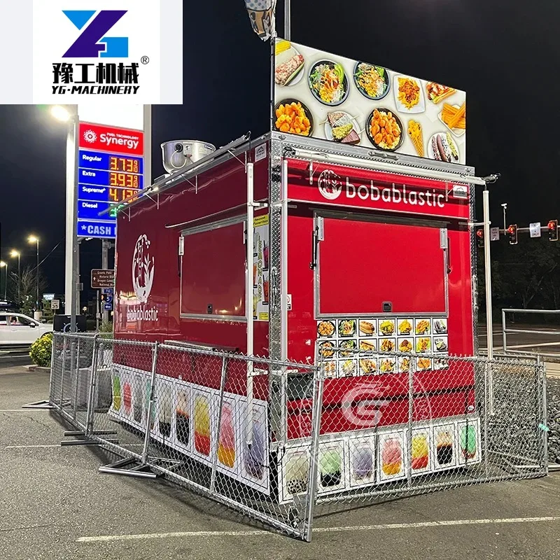 

Customized Usa Standard Outdoor Street Small Concession Food Trailer Mobile Fast Food Truck With Full Kitchen For Sale