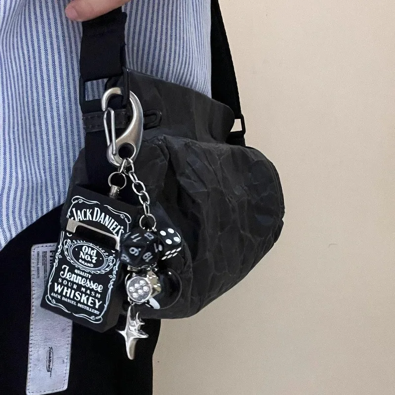 

HQ обсидиан, готическая коробка для сигарет, брелки, кулон, нишевый модный брелок, соответствующий высококачественный брелок для сумок, персонализированные подарки