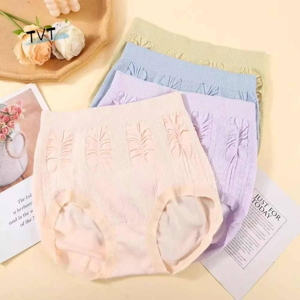 

7Pcs High Waist Women Panties Set Female Lingerie Underwear Ruffles Briefs Elastic 7PCS Bow Underpants Daily Sports