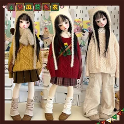 New Arrival BJD Doll Clothes for 1/4 1/6 MSD MDD YOSD Doll Sweater Skirt Doll Clothing Accessories (Excluding Dolls)