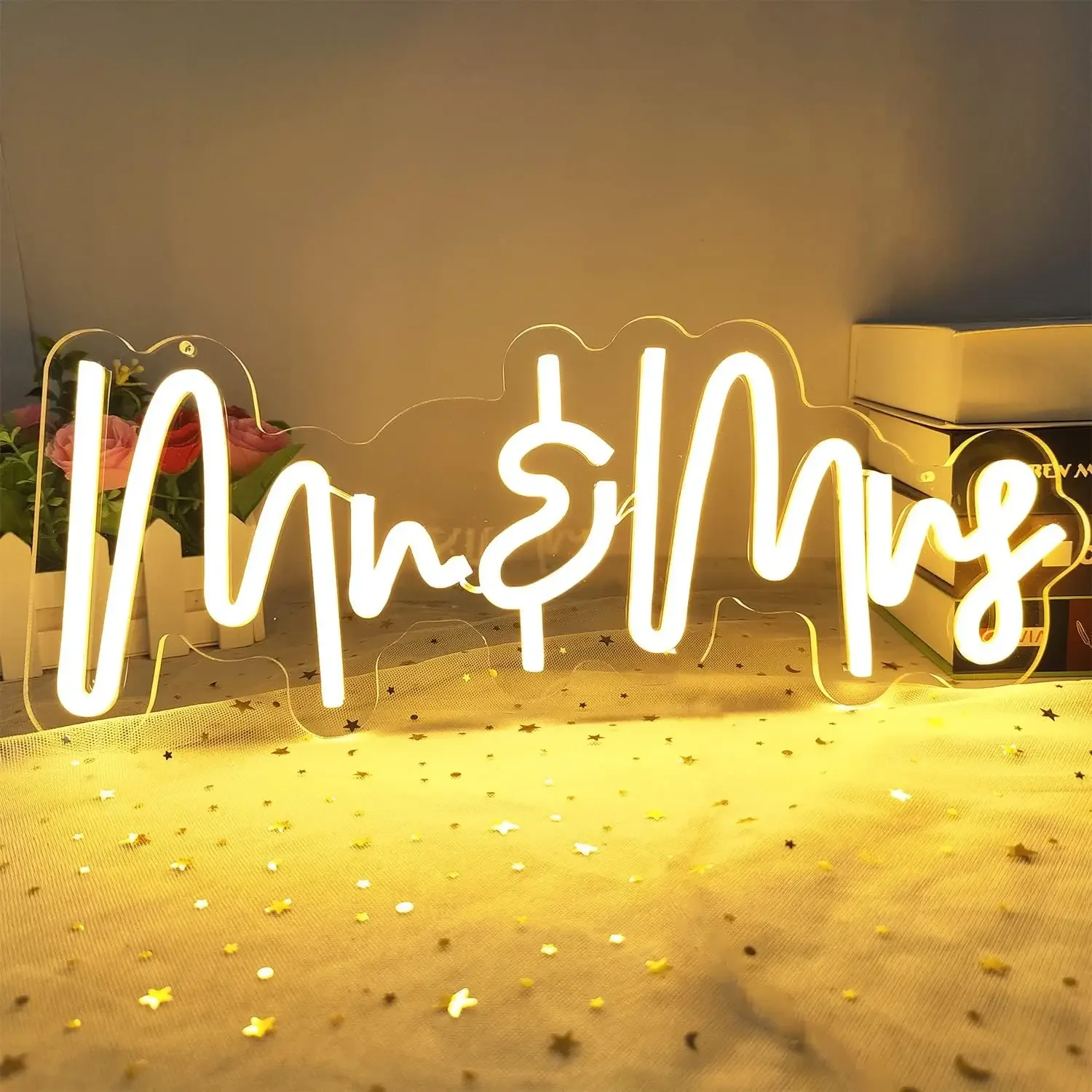 

Mr & Mrs Neon LED Sign Wedding Wall Neon Sign Room Bedroom Hanging Neon Light Art Decoration Gifts Neon Sign Birthday Room gift