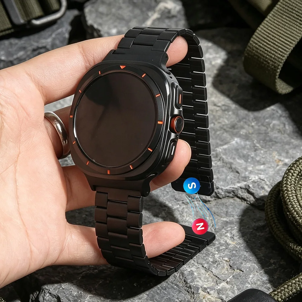 Stainless Steel Magnetic For Samsung Galaxy Watch 8 9 Classic Ultra Strap Sports Bracelet Galaxy 8 9 40/44mm 46mm 47MM Band