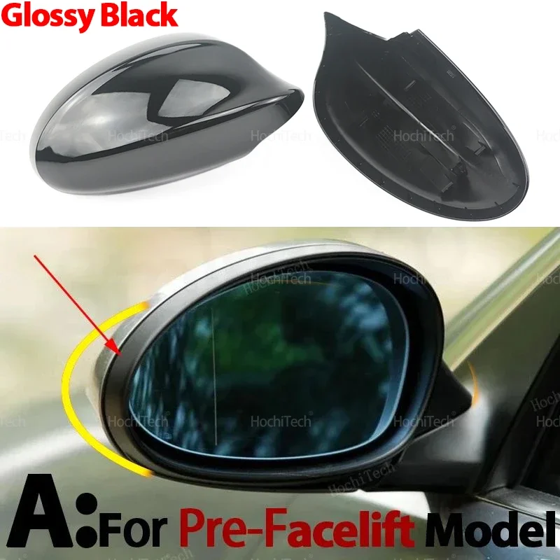 Vollständiger Ersatz im Carbonfaser-Stil, schwarze Rückspiegel-Abdeckkappen für BMW 1 3er E81 E82 E87 E88 E90 E91 E92 E93 – Detail 7