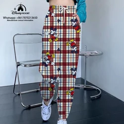 2024 Mickey Minnie autunno vendita calda Kawaii moda donna Casual pantaloni sportivi da Jogging Street Style pantaloni con coulisse y2k