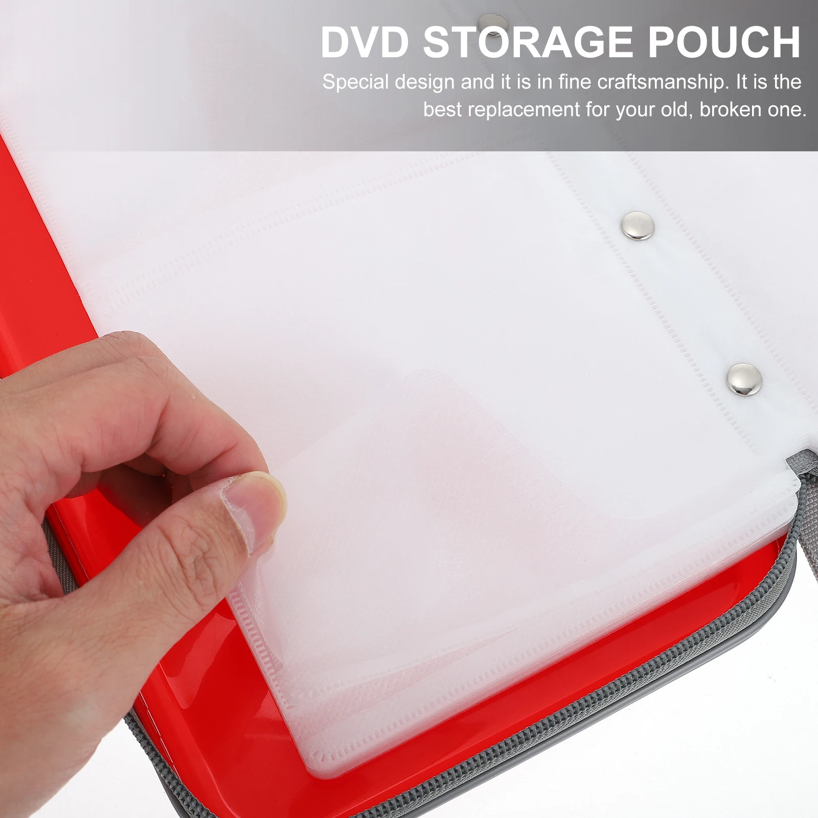 

CD Storage Case Large Capacity 80 Discs Holder Red Polyester DVD Bag Protect Scratch Dust Car Home Pouch Storage Solution