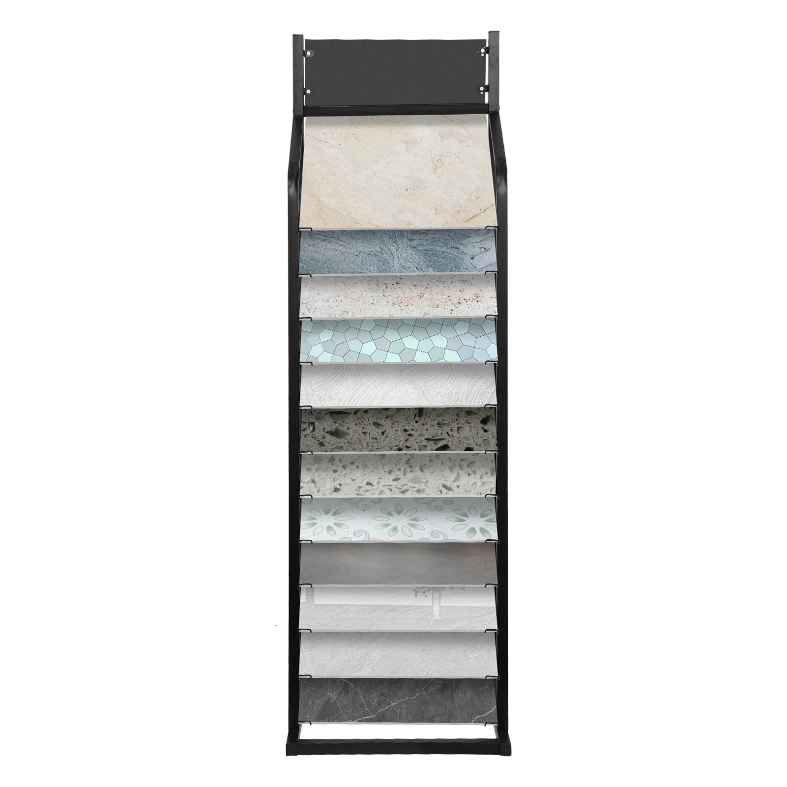 

Floor Porcelain Display Stand Rack Floor Sample Holder Tile Sample Storage Rack, Porcelain Tile Sample Shelf