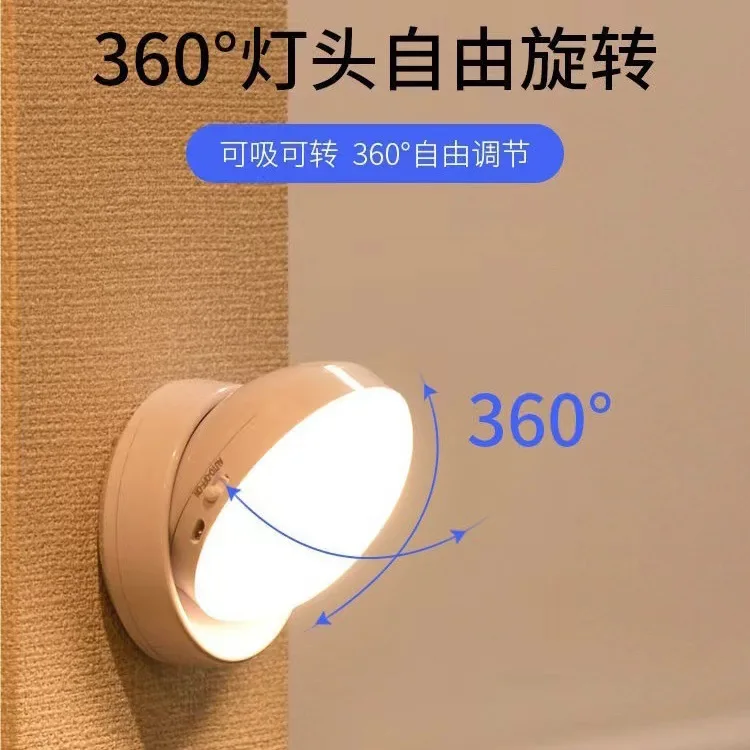 Creative human body sensor Bedroom bedside wall light Stairs corridor Cabinet light Rechargeable battery night light