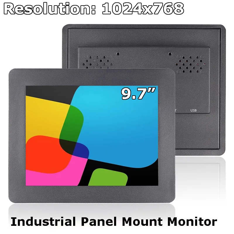 

TouchView 9.7" 10" Panel Mount Install Industrial Cheap LCD Touch Screen Computer Monitor With VGA HDMI USB Interface