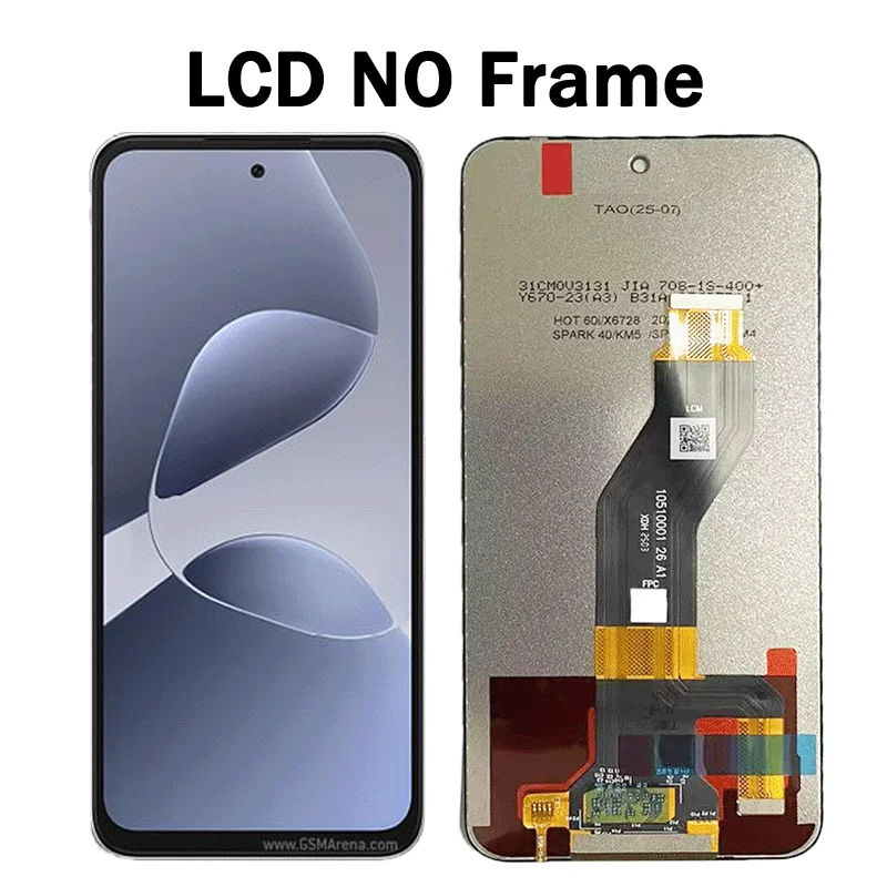 100% testado para infinix quente 60i 4g display touch screen