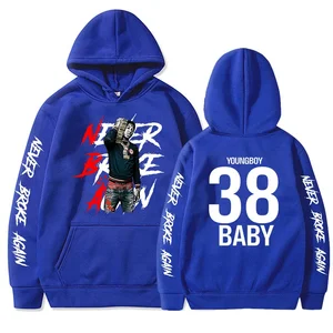 Youngboy graphic printed sweatshirts for men and women, never broke hoodies, Cool Casual Harajuku Sportwear, Pullovres with hood, fashion 8 Main sales blouse - №5