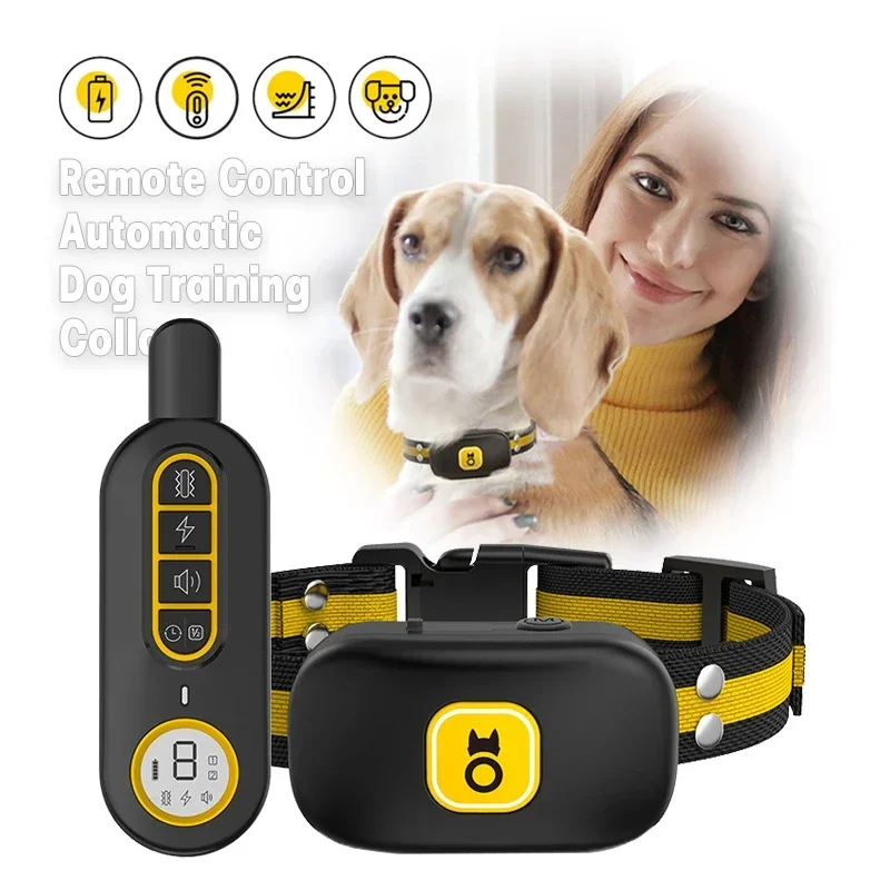 500m Long Distance Anti-barking Stop Barking Collar, Remote Control Dog Electric Training Collar Waterproof For Large Medium Dog