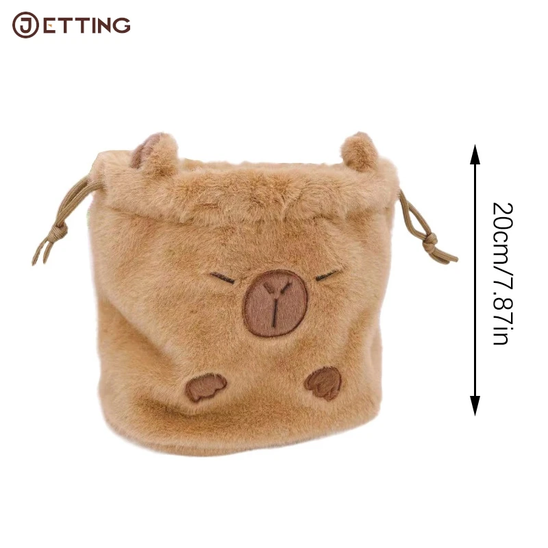 Sac à main en peluche Capybara mignon, sac de rangement en peluche, Poudres de crayon pour étudiants, Staacquering Lovely Sauna Phone, Party Decor Supplies, 1PC