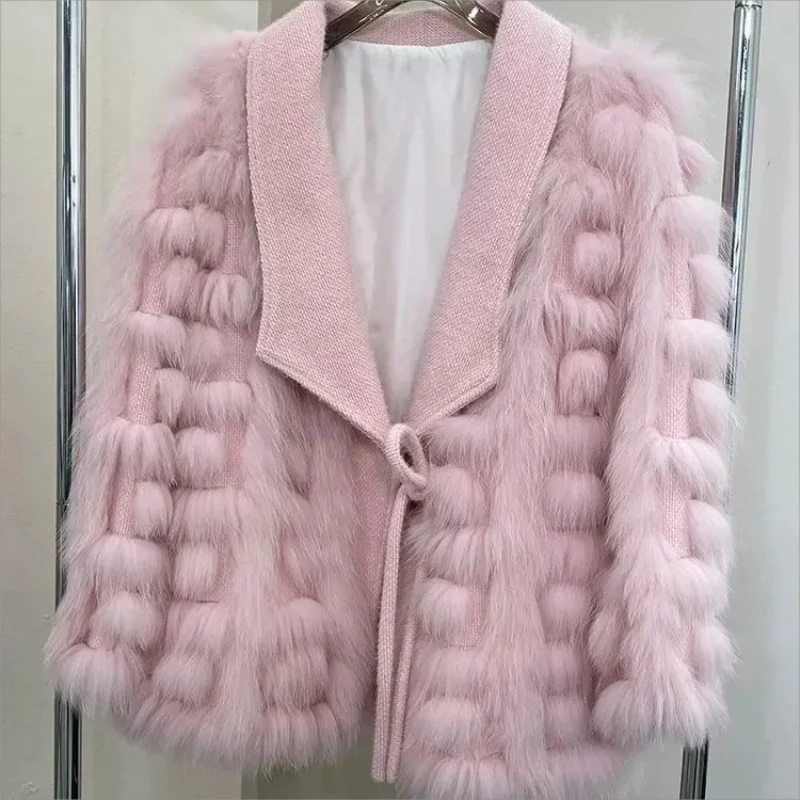 New fur imitation fox fur coat winter young fur coat women's fashion atmospheric luxury design