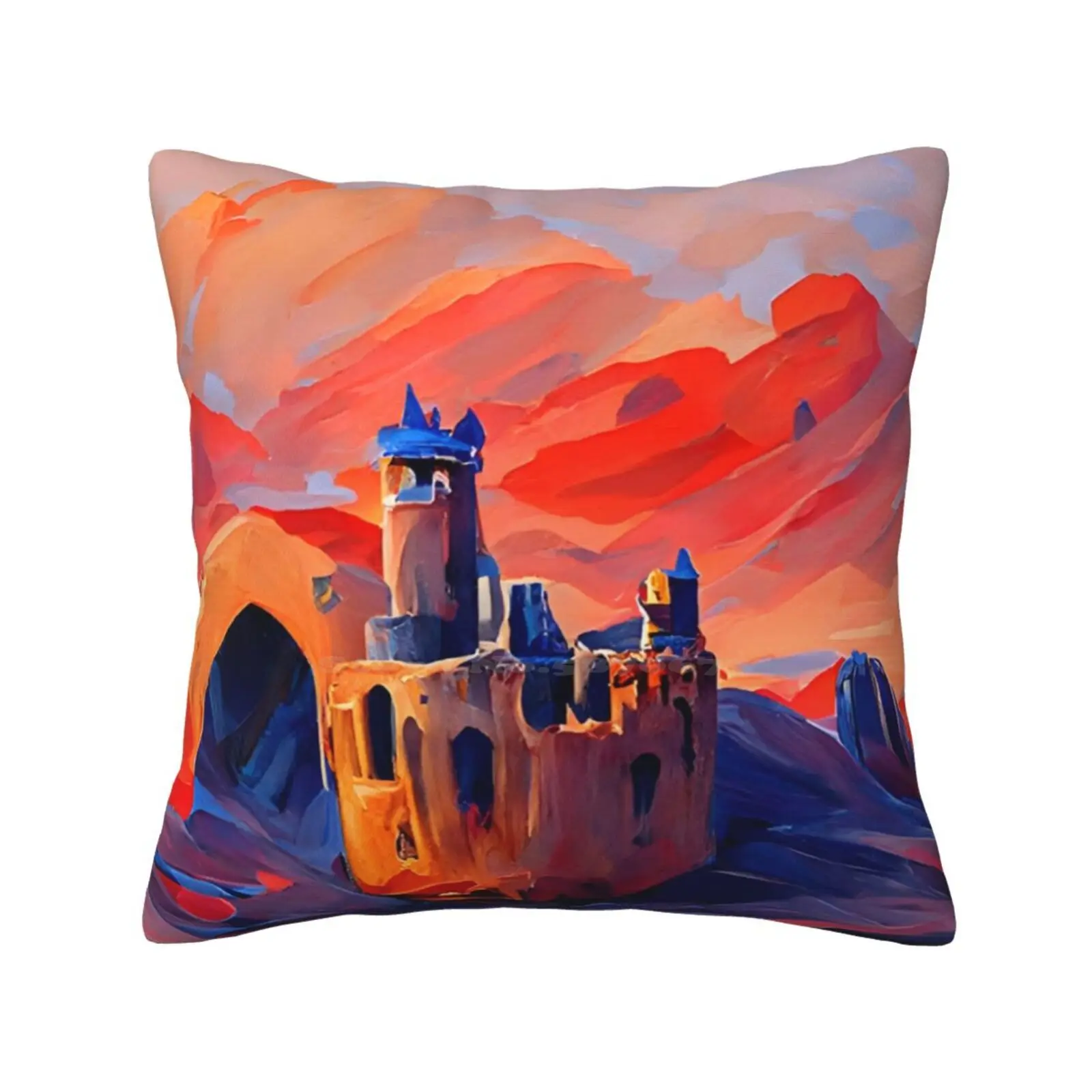 Castle Of Gardiperd Surel | Fantasy House Artwork | Medieval Castle Artwork | Fantasy Landscape Design Fashion Sofa Throw